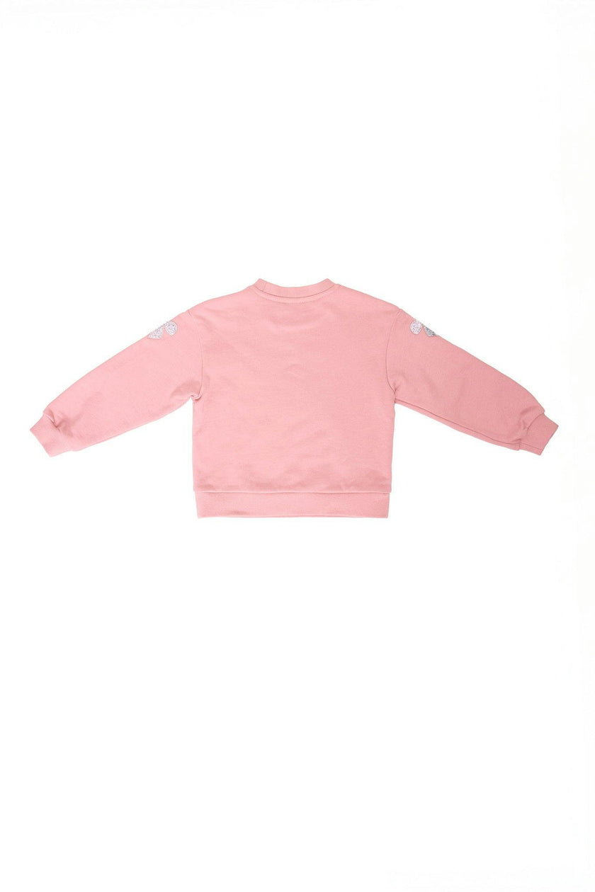 Mini Micah Crew Neck Sweatshirt in Pink & Bows