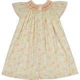 Prune Floral Frills Bishop Dress