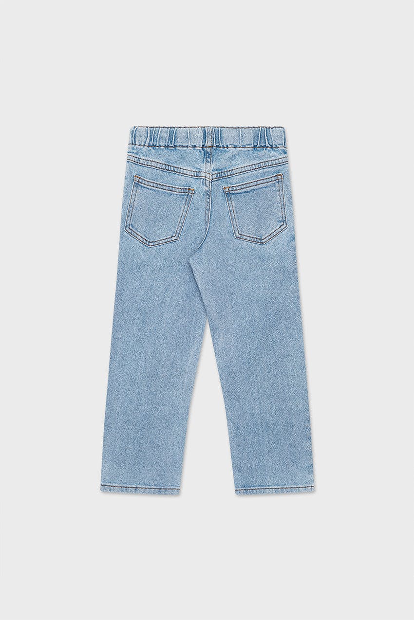 Organic Cotton Drawstring Straight Leg Jean