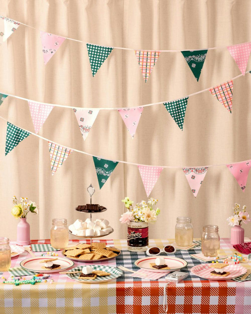 Camp Bunting Banner - gingham garland