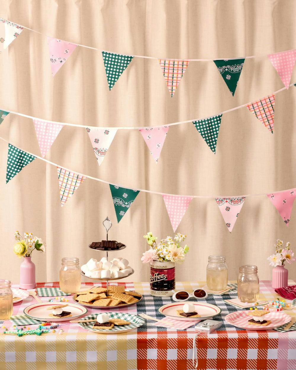 Camp Bunting Banner - gingham garland