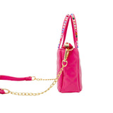 Quilted Rhinestone Tote Bag