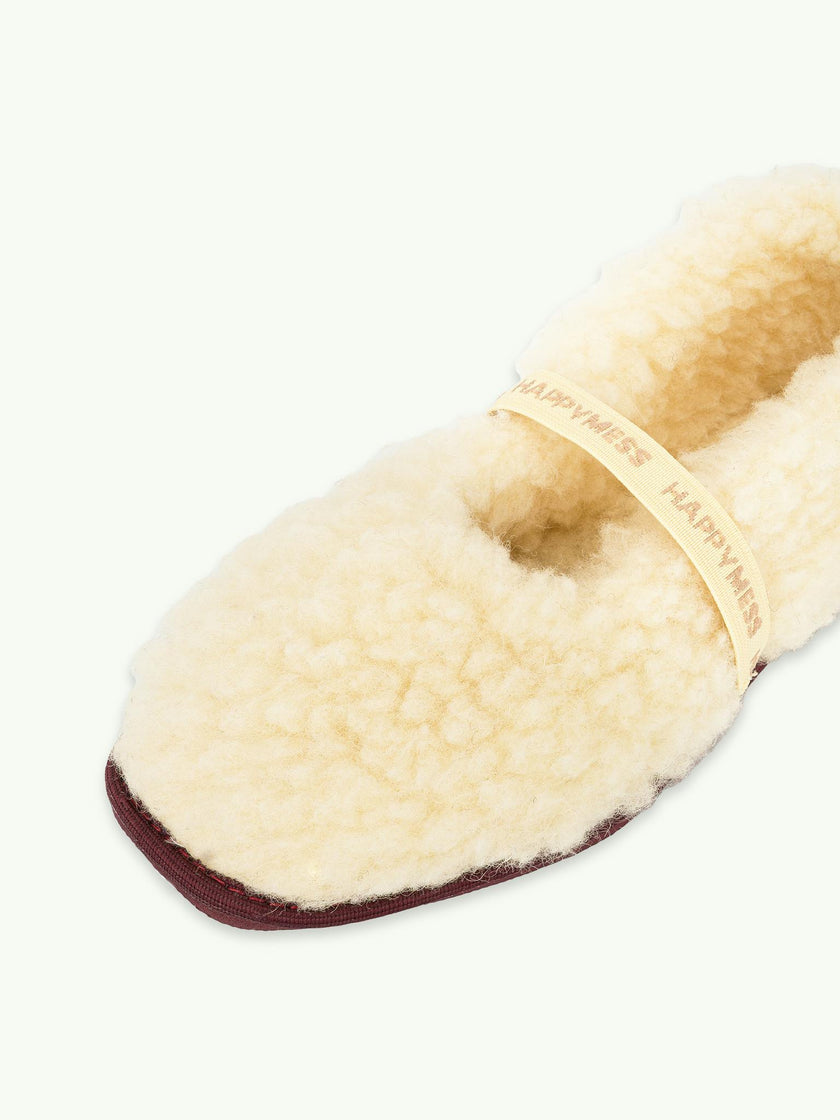 women's merino wool slippers - butter yellow