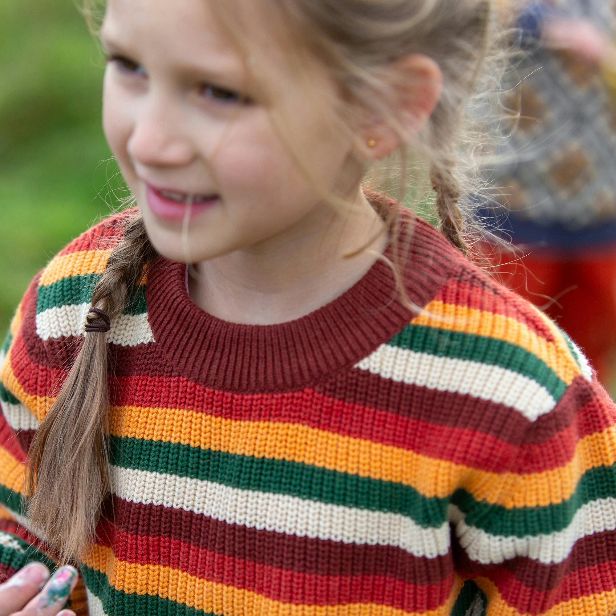 Hazel Rainbow Snuggly Knitted Jumper, Multi