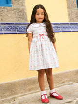 Ivory Rose Stripe Lana Girl Dress