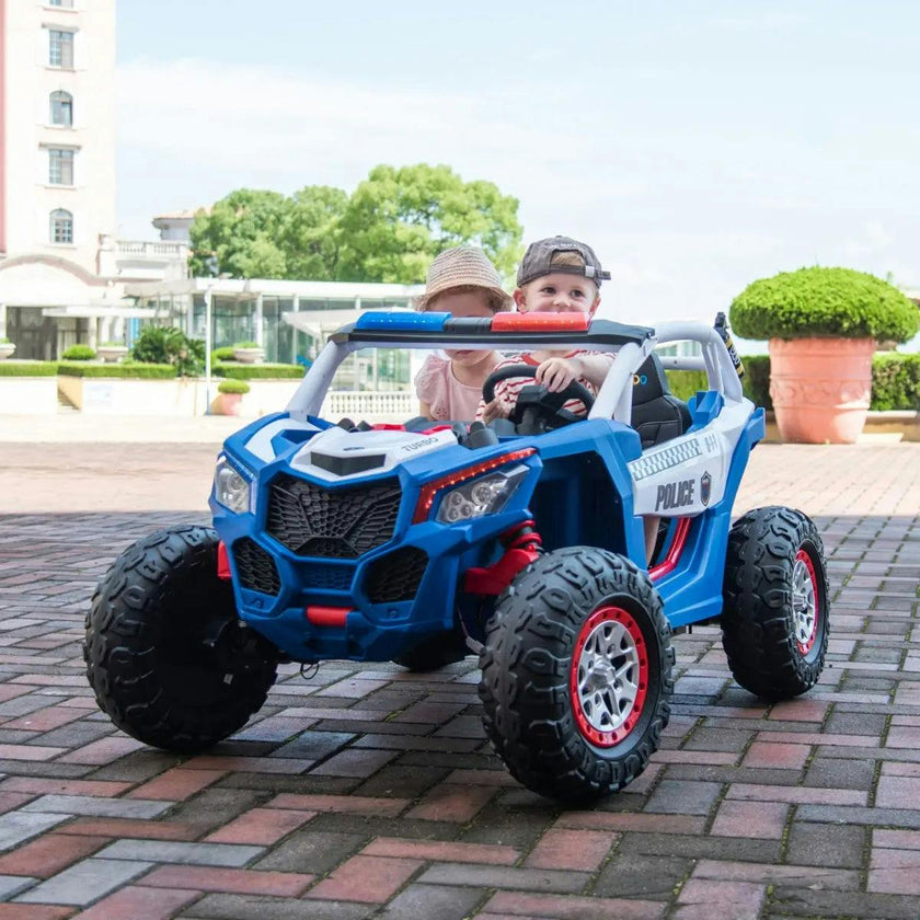 24V 4x4 Freddo Storm Police UTV 2-Seater for Kids with Lights & Sirens for Action-Packed Adventures