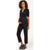 Women's Maternity Camilla Ribbed Pant, Black