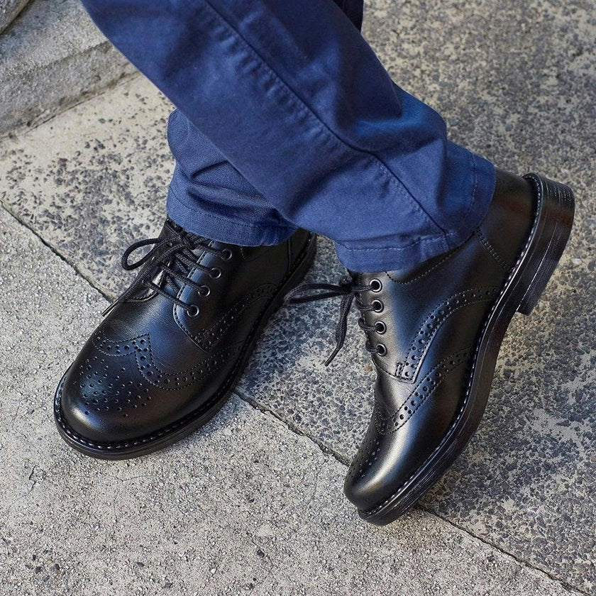 Hampton Classics Hamish School Shoes in Black