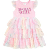 Birthday Girl Fairy Dust Short Sleeve Tutu Dress