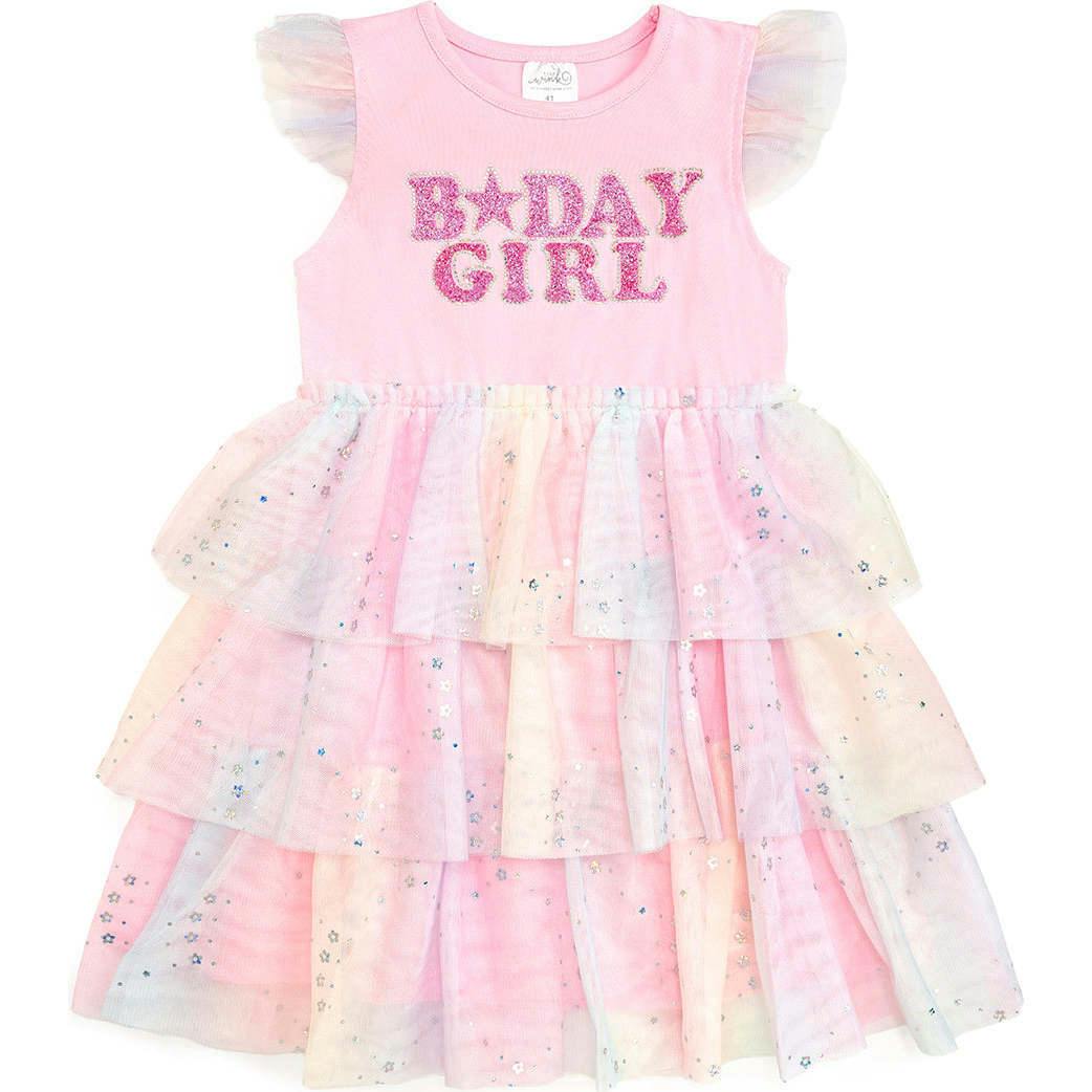 Birthday Girl Fairy Dust Short Sleeve Tutu Dress
