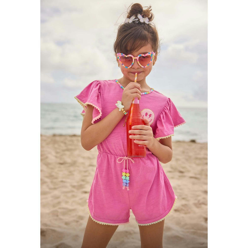 Pink Gems Emoji Romper