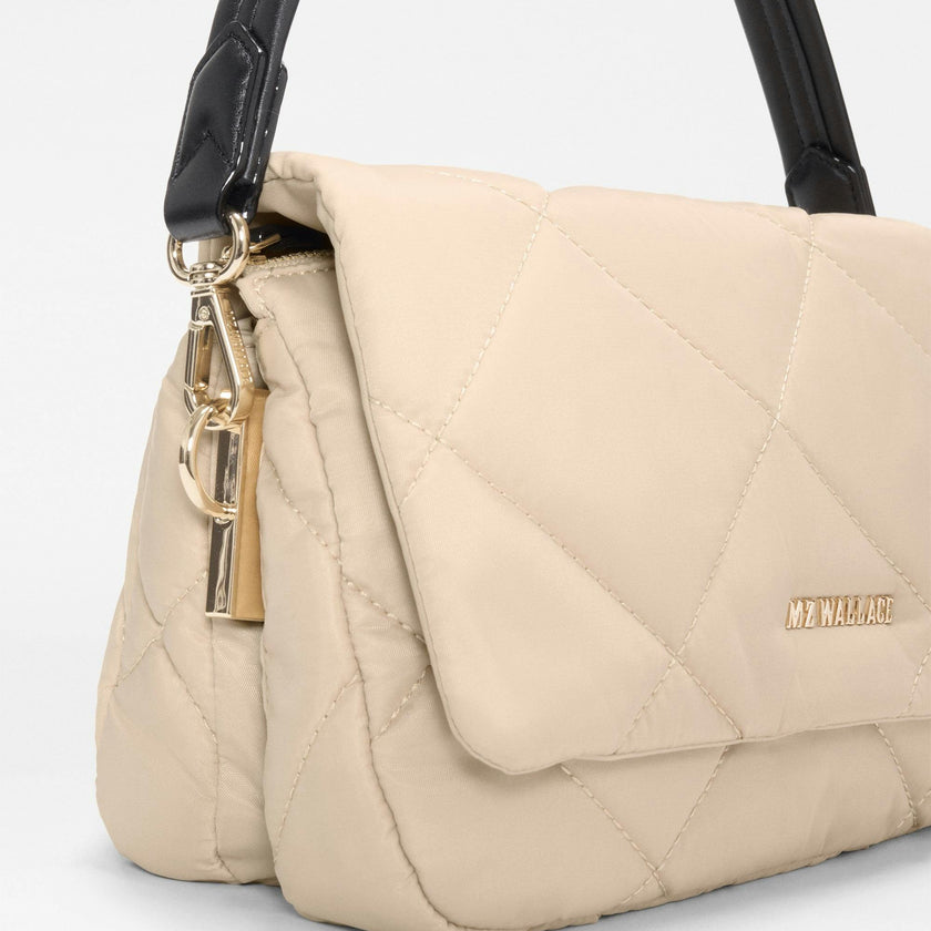 Buff/Black Madison Flap Crossbody