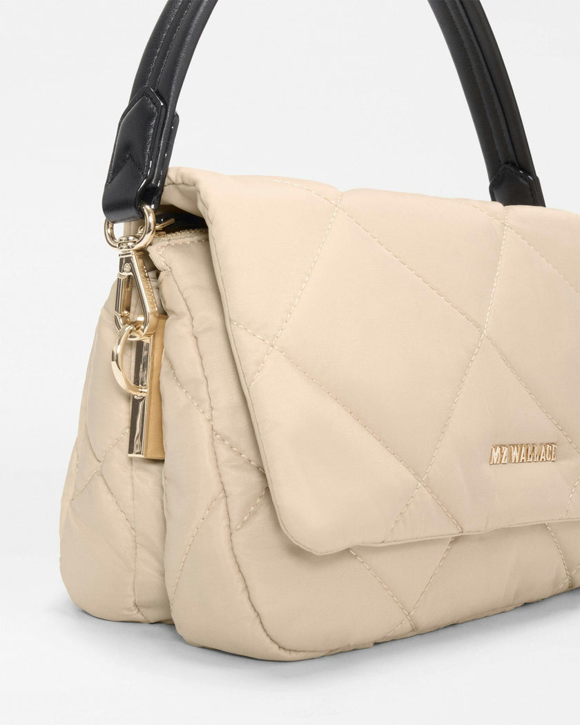 Sand/Black Madison Flap Crossbody
