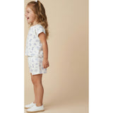 Organic Drop Shoulder Tee & Shorts Set - Coastal