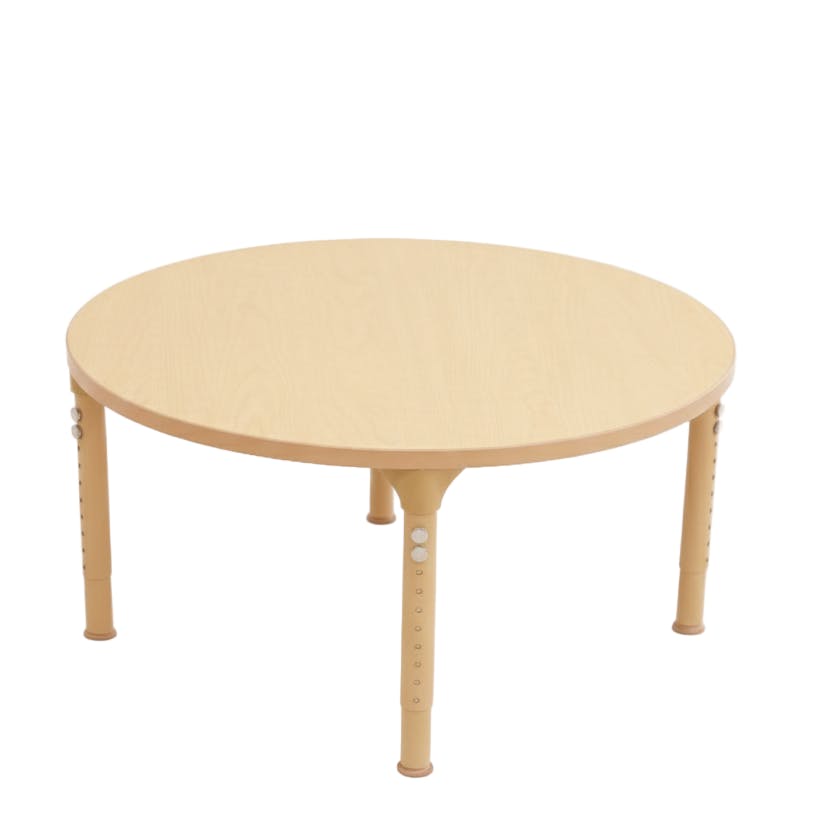 Round Adjustable Kids Table – 36" Diameter, 13" to 17" Height | Toddler & Preschool Activity Table for Classrooms & Daycares