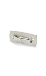 Jumbo Box Barrette in White Matte