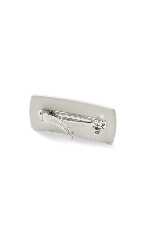 Jumbo Box Barrette in White Matte