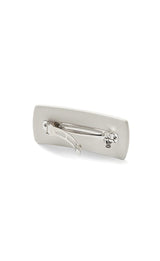 Jumbo Box Barrette in White Matte