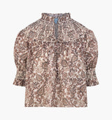 The Zinnia Top -  Chedworth Paisley Brown