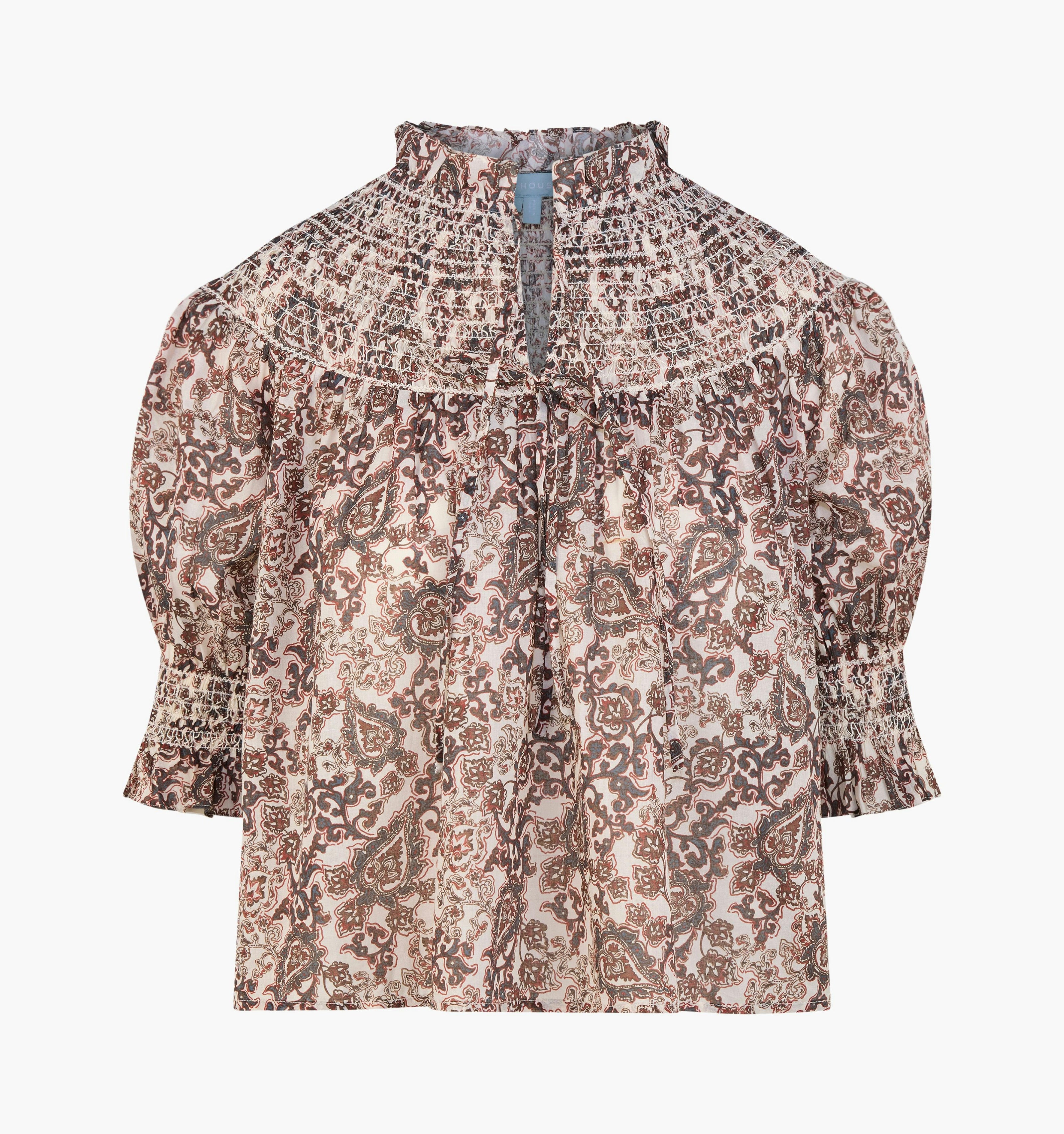 The Zinnia Top -  Chedworth Paisley Brown