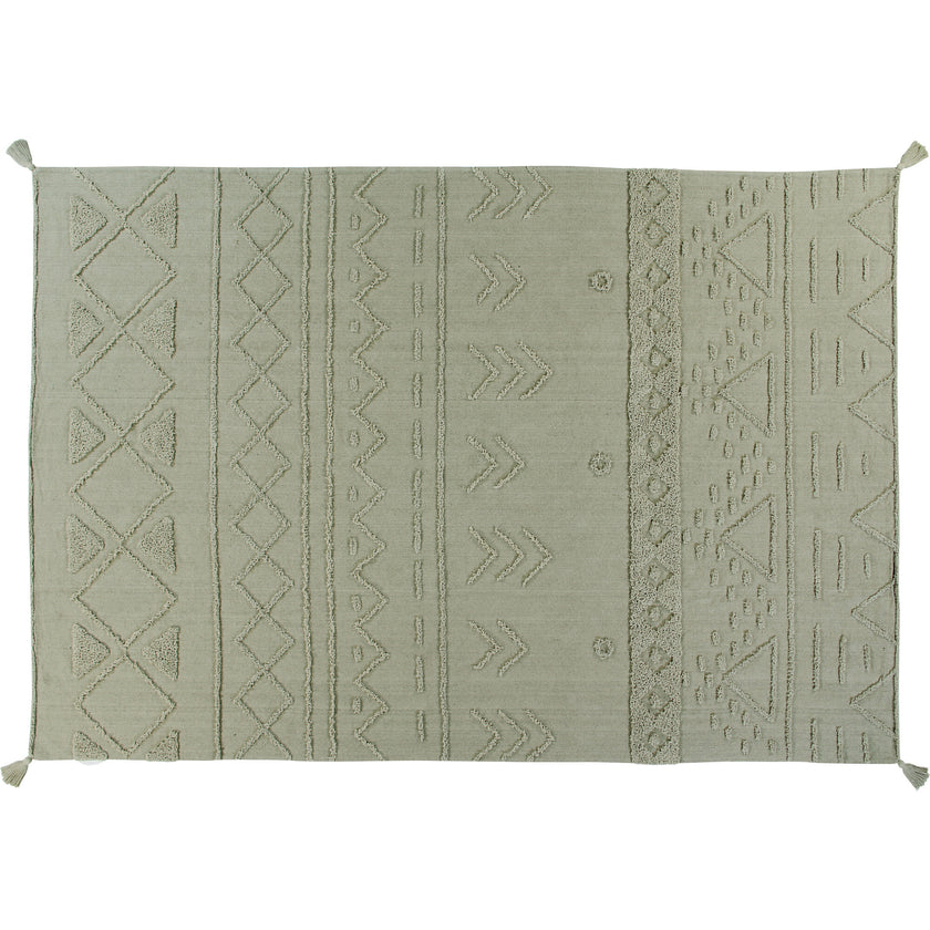 Tribu Washable Rug, Green