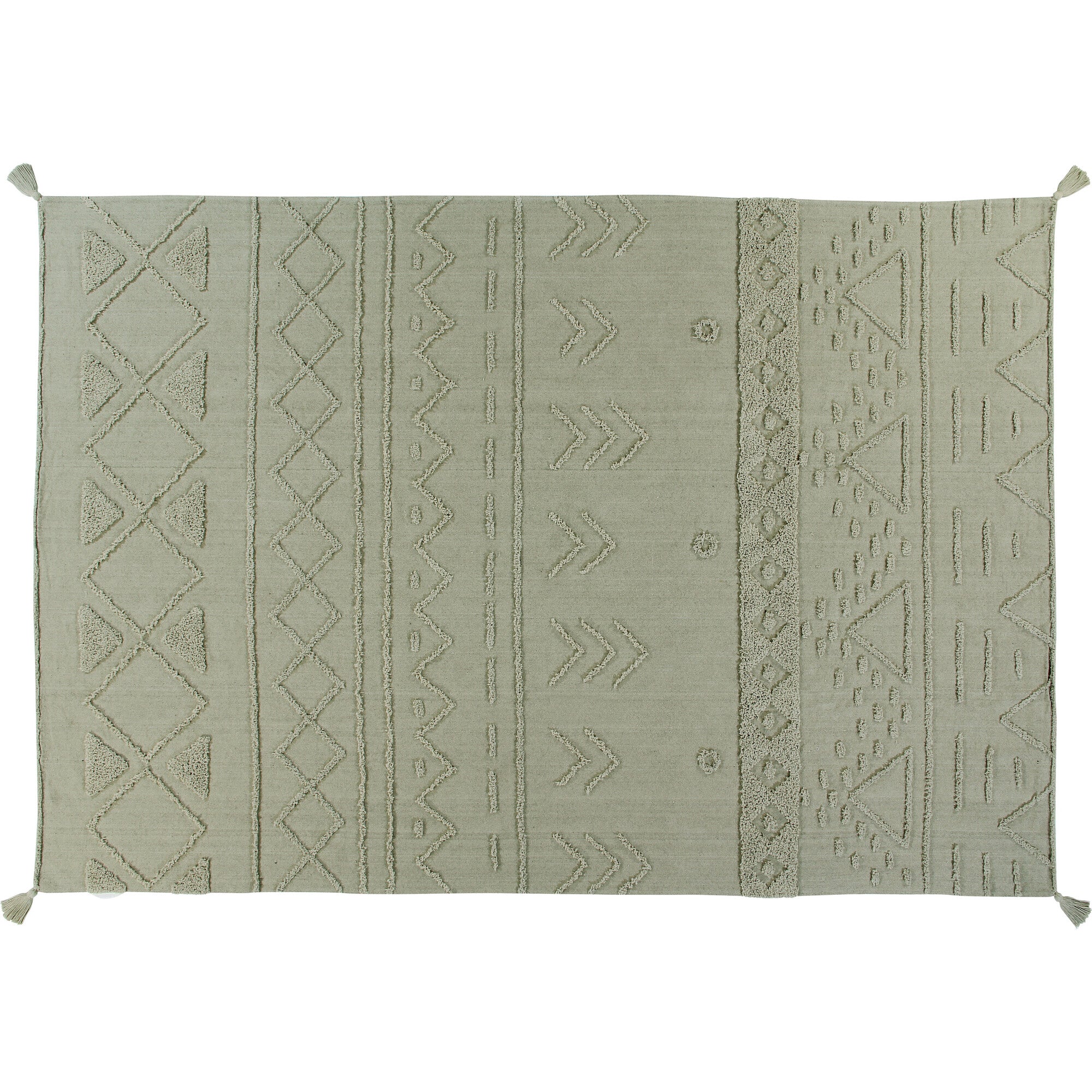 Tribu Washable Rug, Green