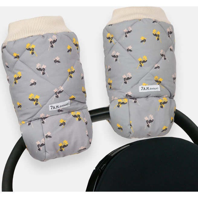 Floral Print Stroller-Handle-Attachable Warmmuffs