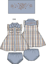 Western Plaid - Western Pearl Snap Dress and Bloomer