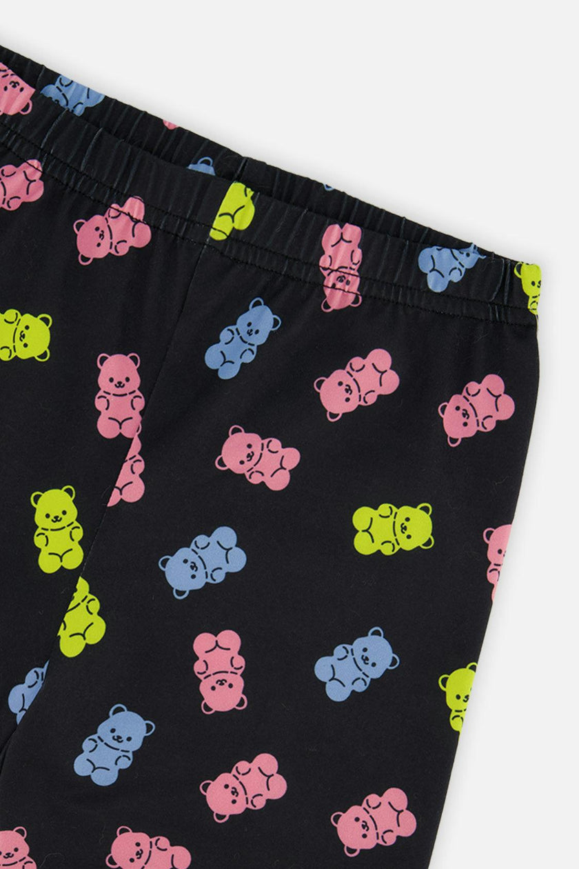 Printed Leggings Black Printed Gummy Bears