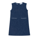 girls deep chambray dress