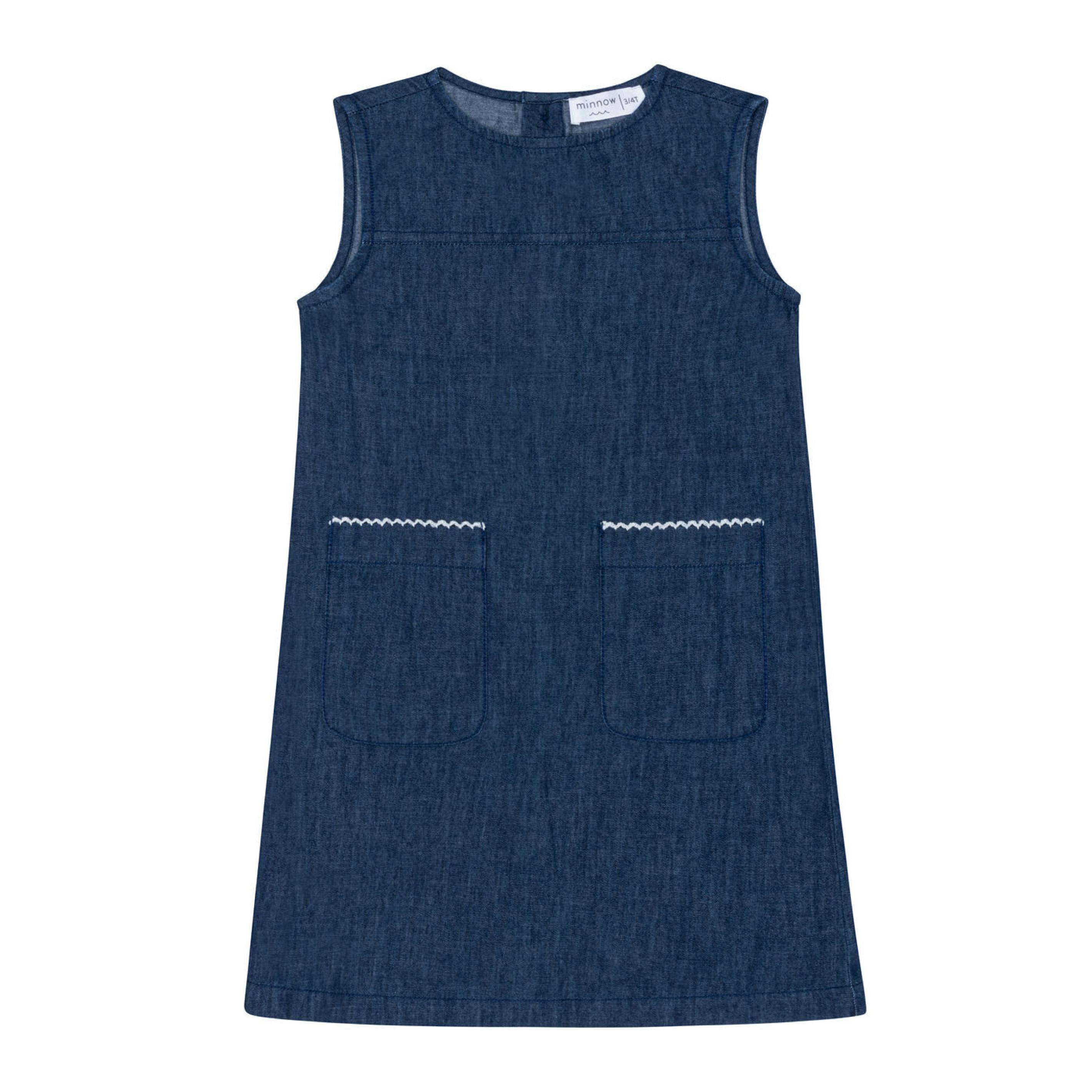 girls deep chambray dress