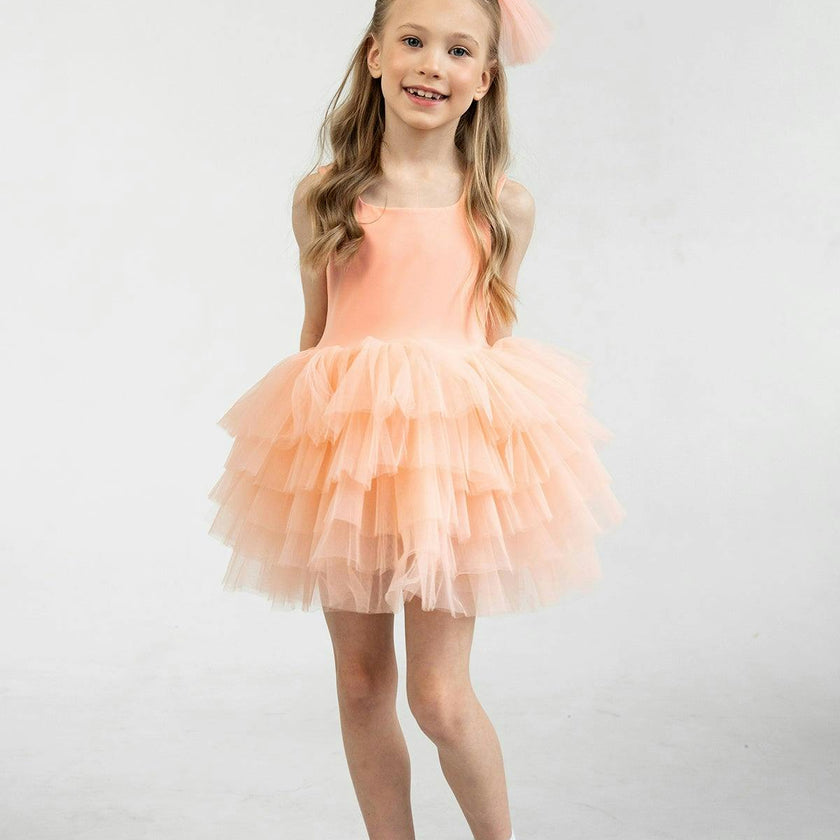 Salmon Sunset Tutu Dress