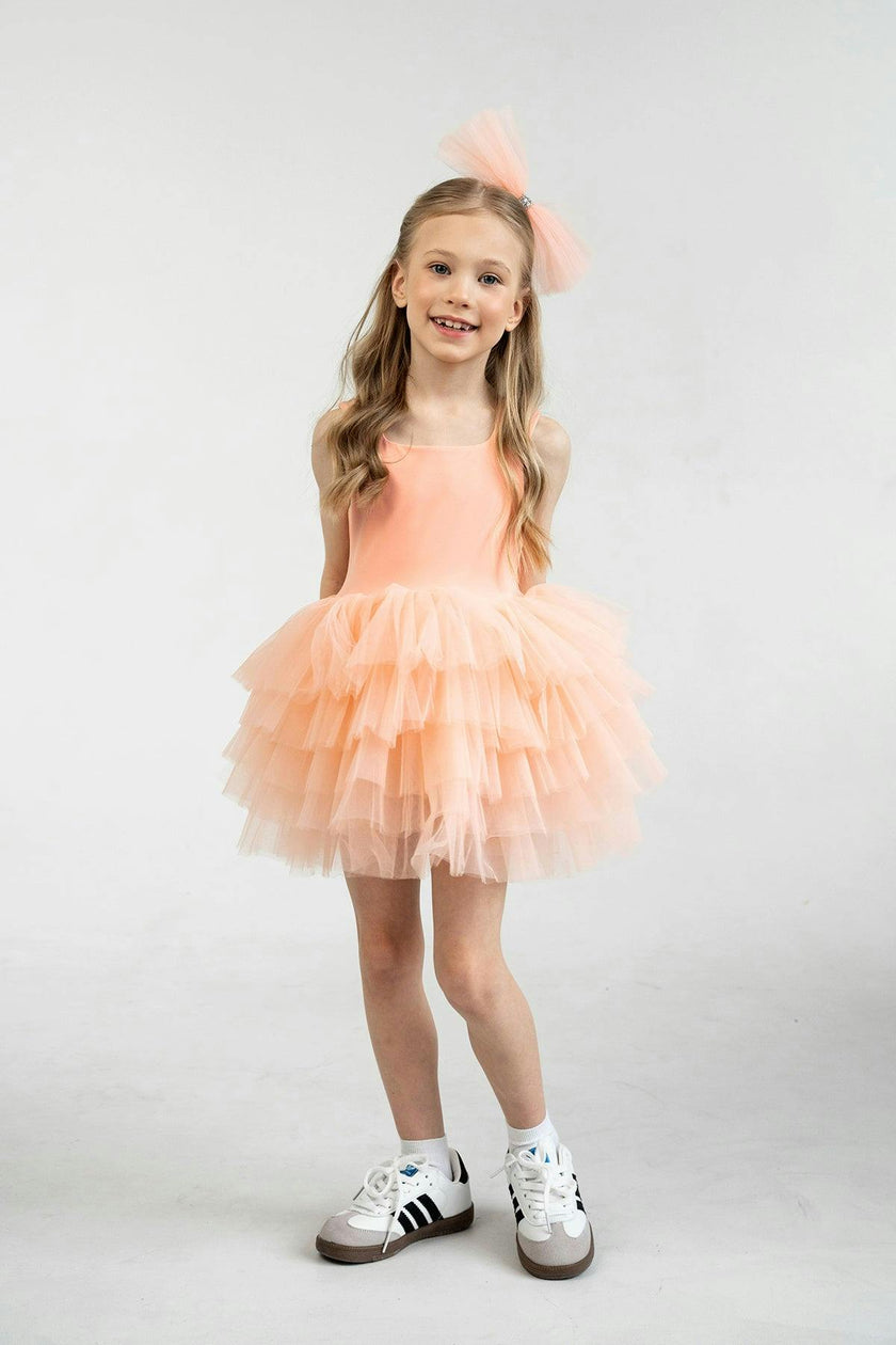 Salmon Sunset Tutu Dress