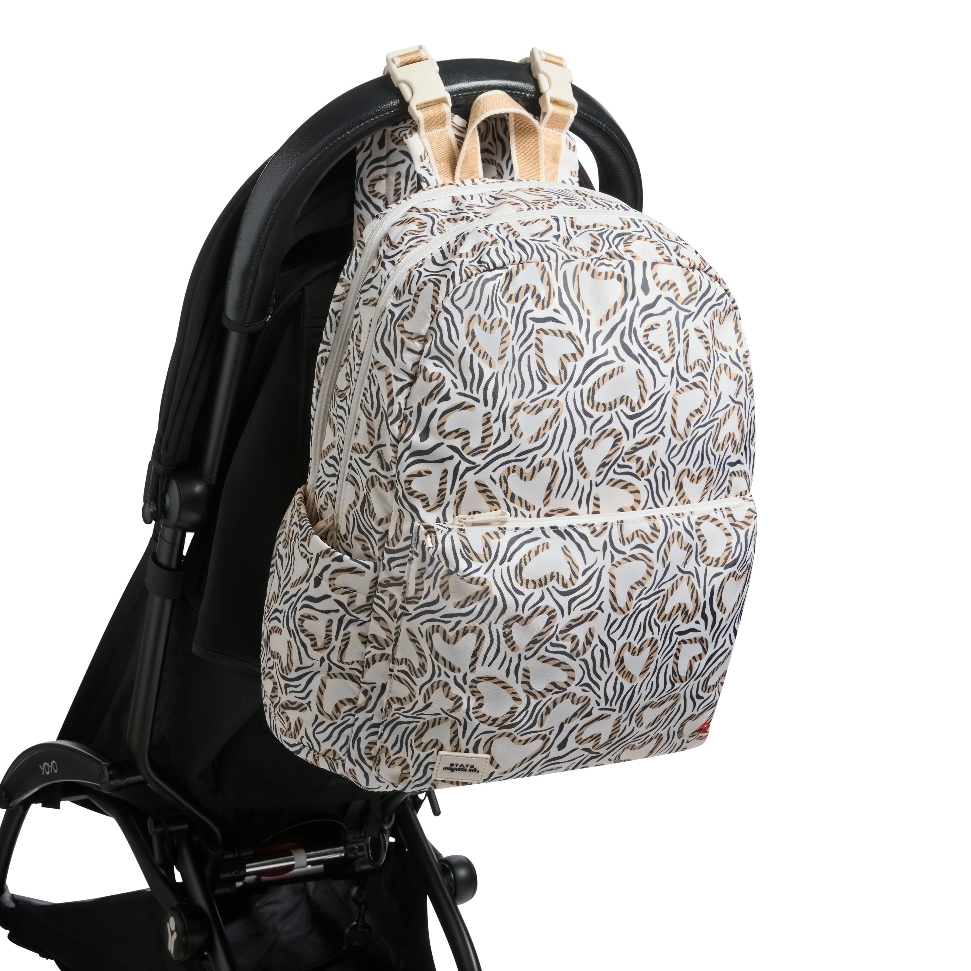 STATE x Magnetic Me Lorimer Diaper Bag, Leopard Hearts