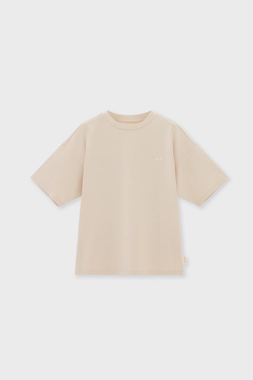 Relaxed Organic Cotton T-Shirt With SOW Embroidery