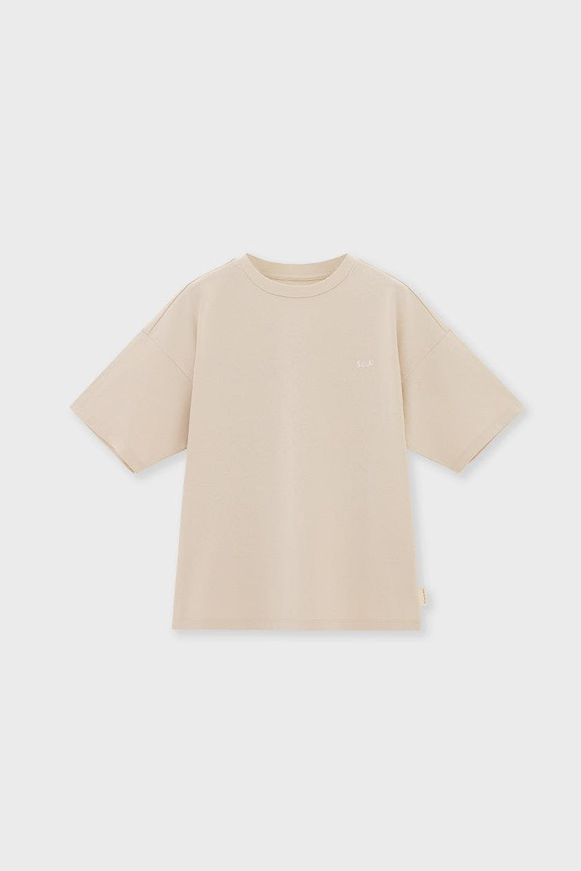 Relaxed Organic Cotton T-Shirt With SOW Embroidery