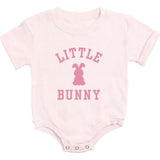 Little Bunny Rose Easter Short Sleeve Romper - Ballet