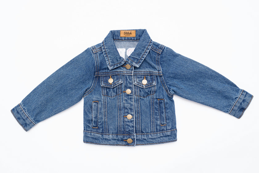 Custom Embroidered Applique Denim Jacket, Floral Multi