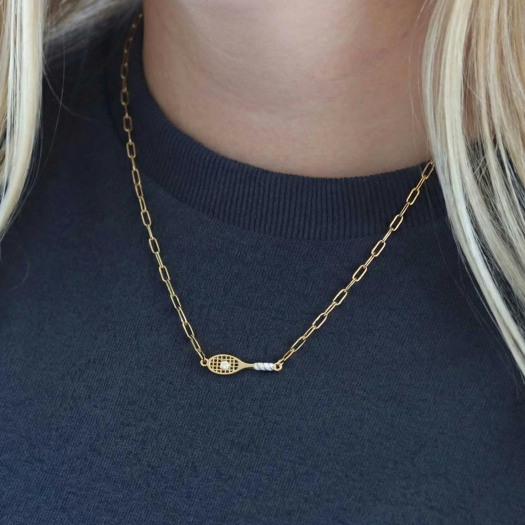 Tennis Racket Necklace