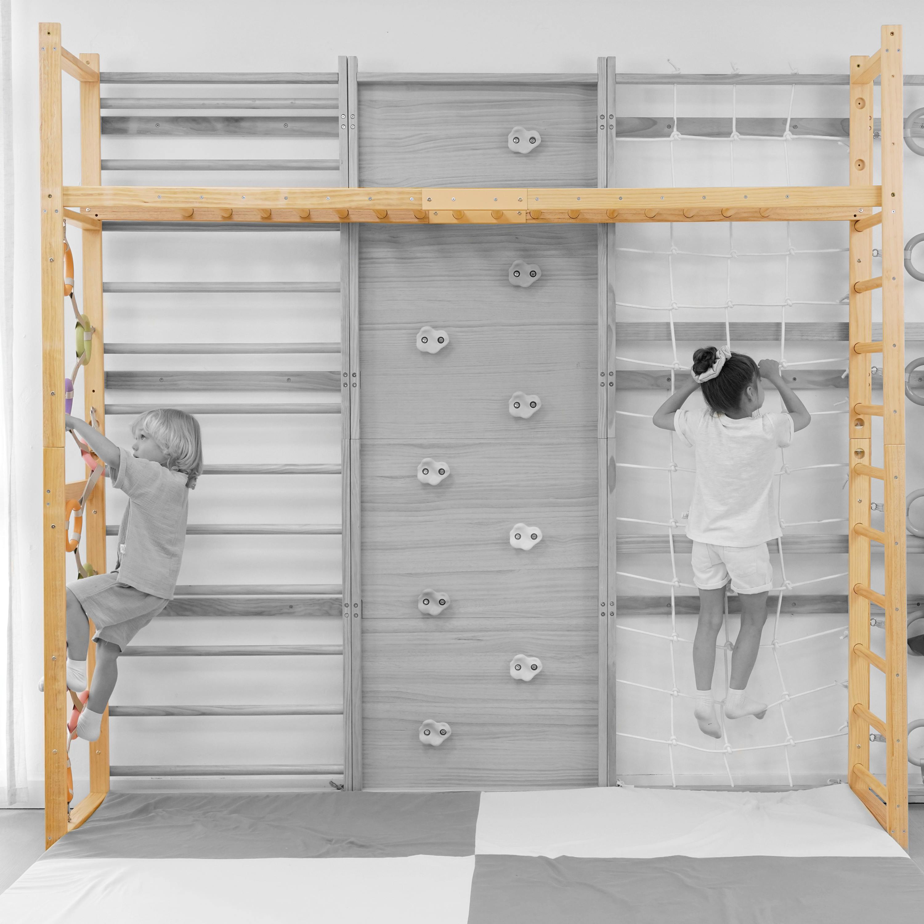 Monkey Bar Attachment – For 95 Inch MODULAR Walnut Swedish Ladder