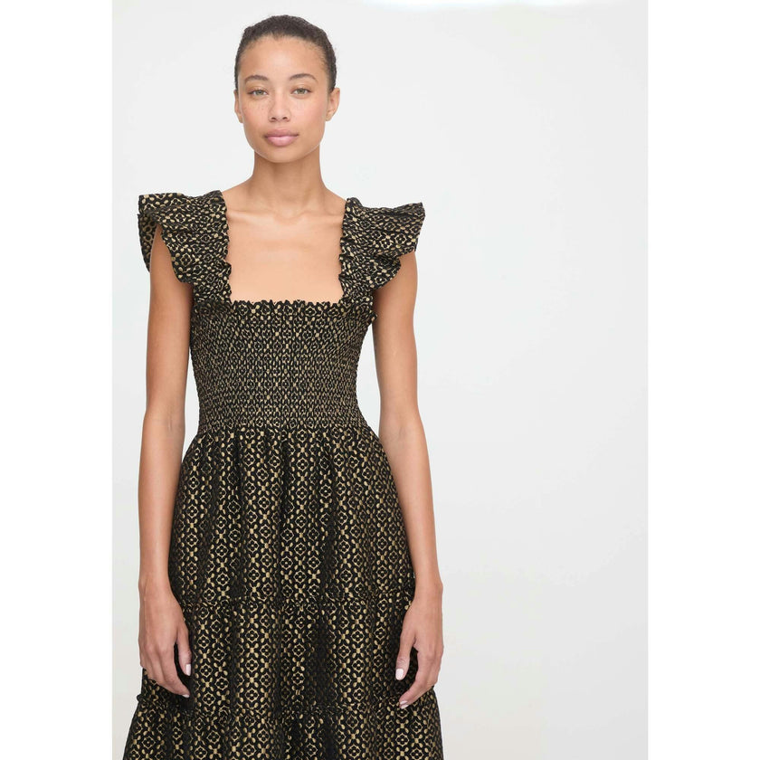 The Ellie Nap Dress - Metallic Brocade