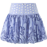Luciana Embroidered Bubble Mini Skirt