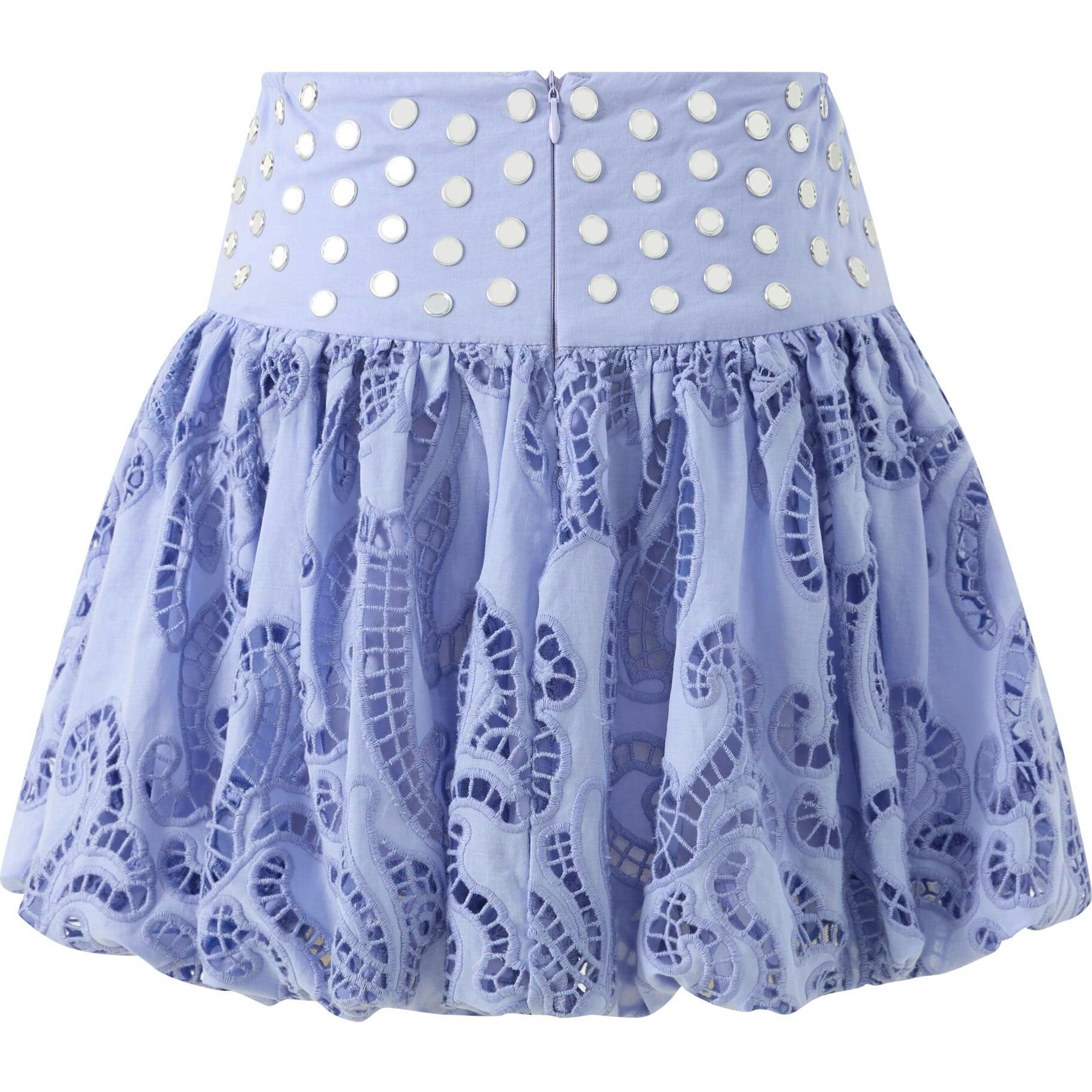 Luciana Embroidered Bubble Mini Skirt