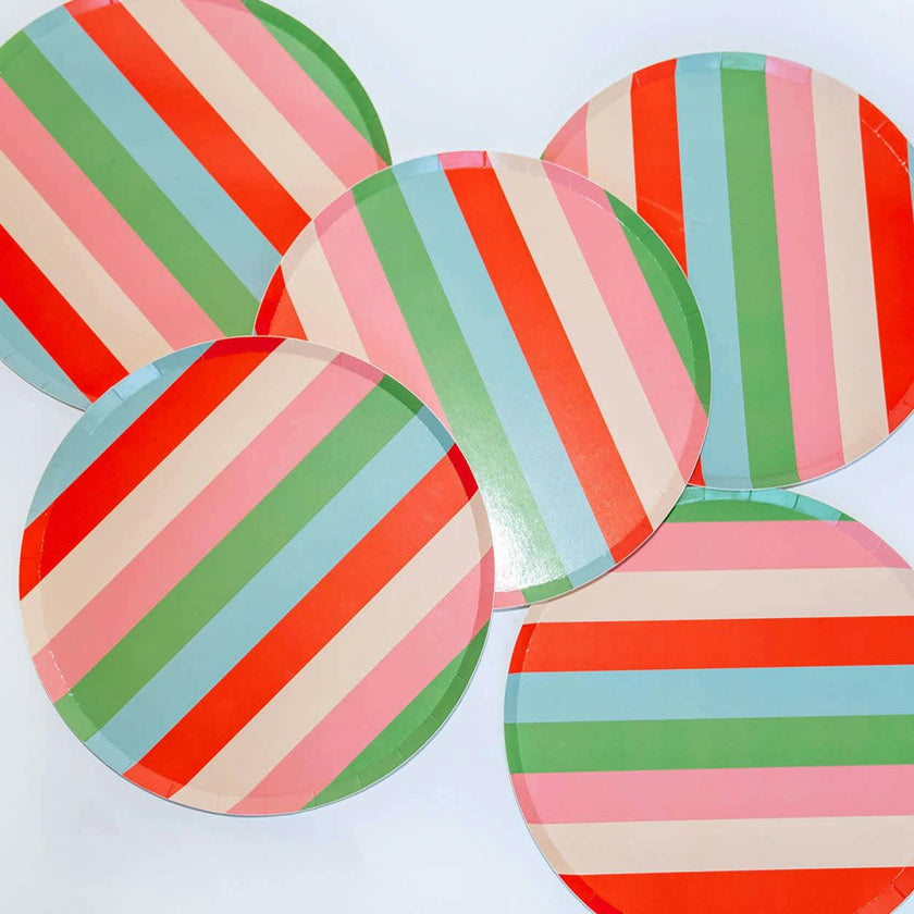 Vibrant Striped Party Pack – Paper Plates