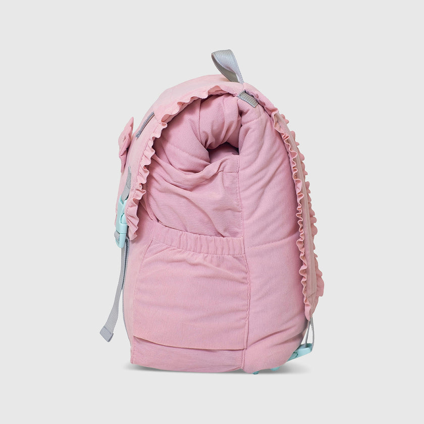 Sleep-N-Pack™ – Little Kid Size | Bows & Ruffles Cotton Candy Pink Corduroy