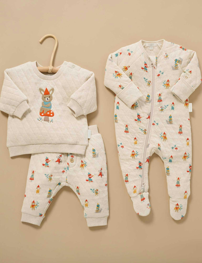 Quilted Track Set Gnome Print