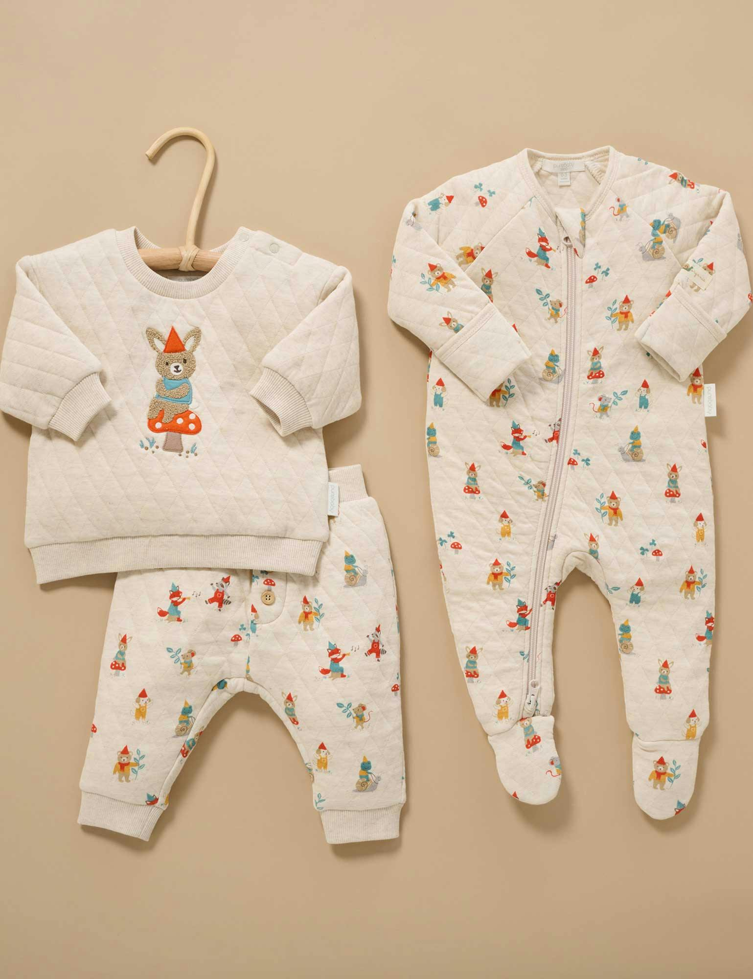 Quilted Track Set Gnome Print
