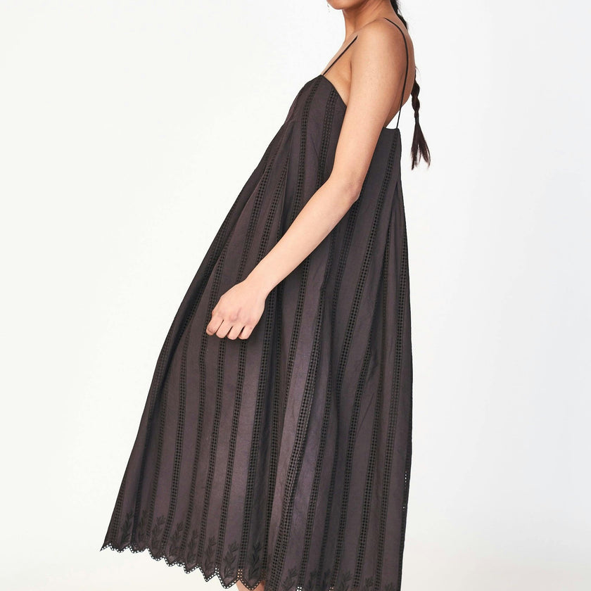 Zuma Dress in Black Vine Eyelet