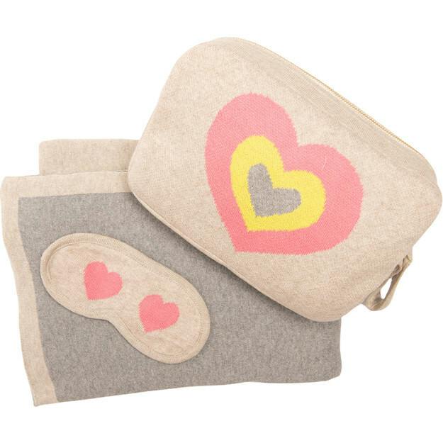 Crazy Hearts Blanket Travel Set