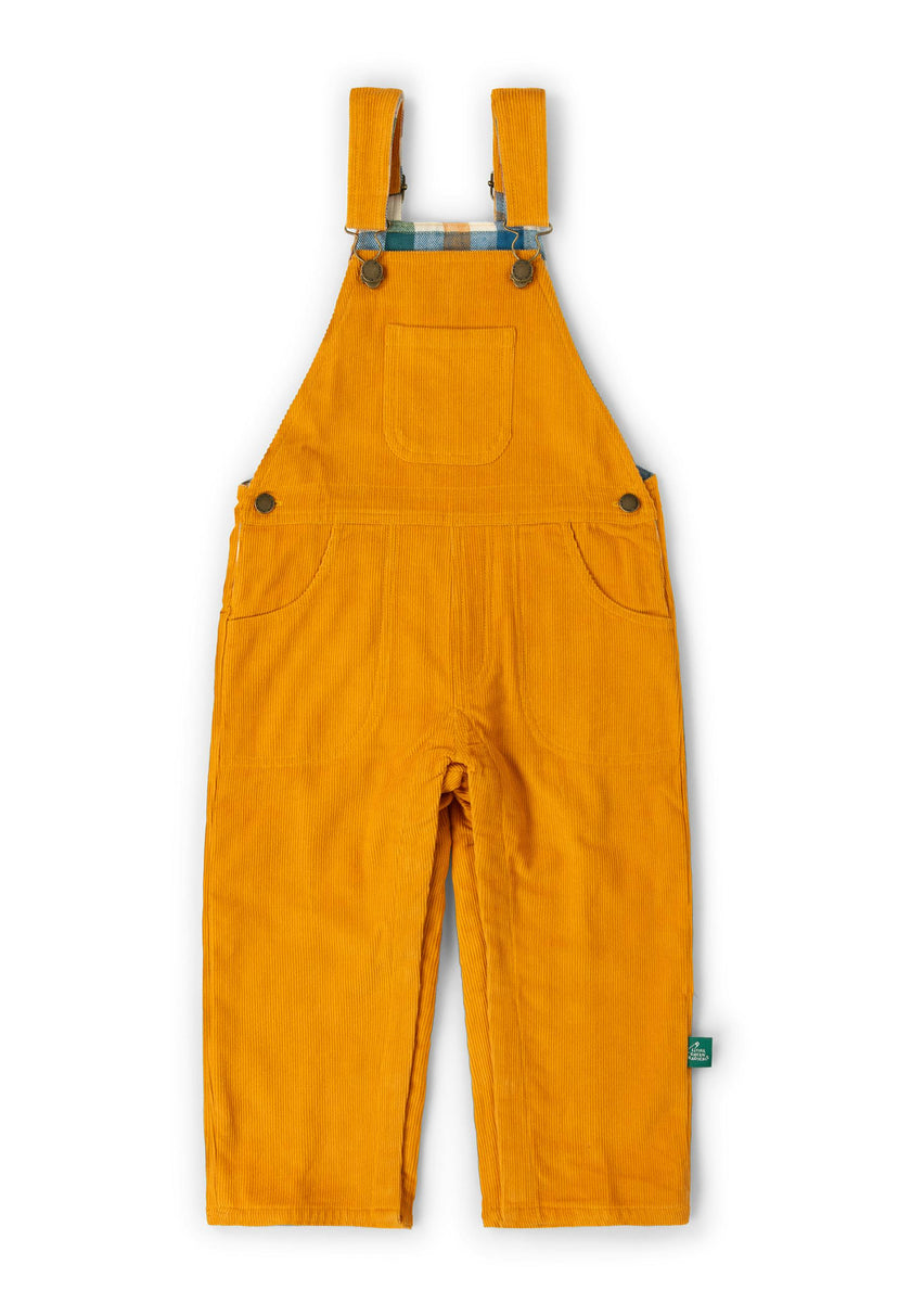 Sunflower Lined Corduroy Dungarees, Gold